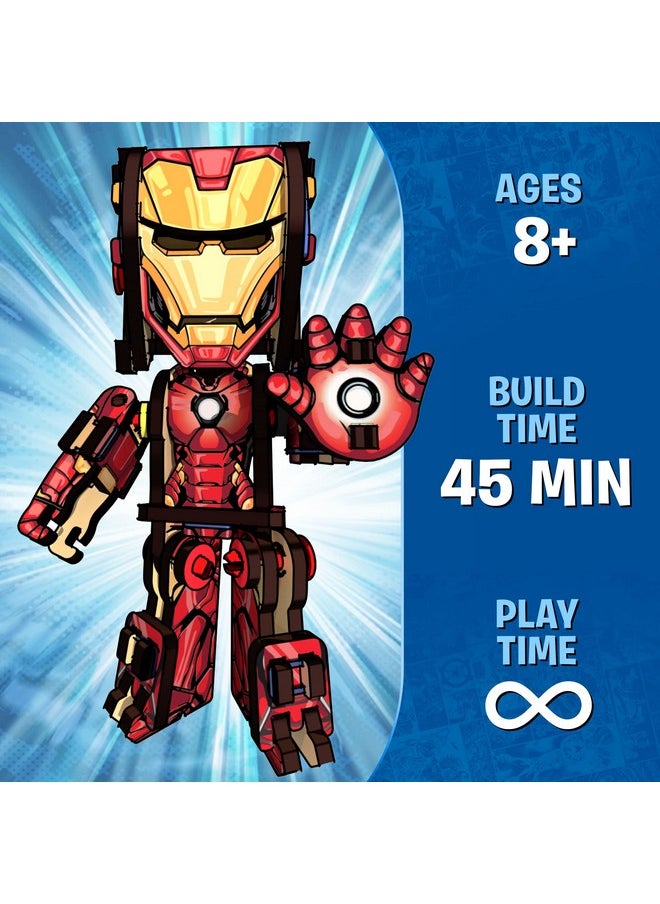 Skillmatics STEM Building Toy - Buildables Iron Man, Gifts for Ages 8 and Up, Action Figures & Collectible Toys