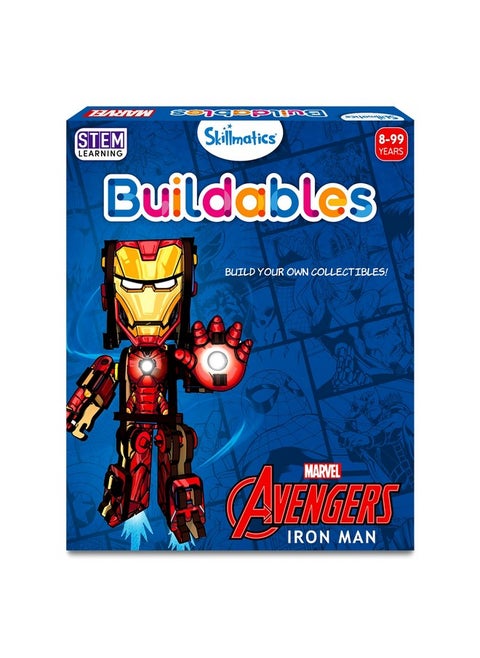 Skillmatics STEM Building Toy - Buildables Iron Man, Gifts for Ages 8 and Up, Action Figures & Collectible Toys