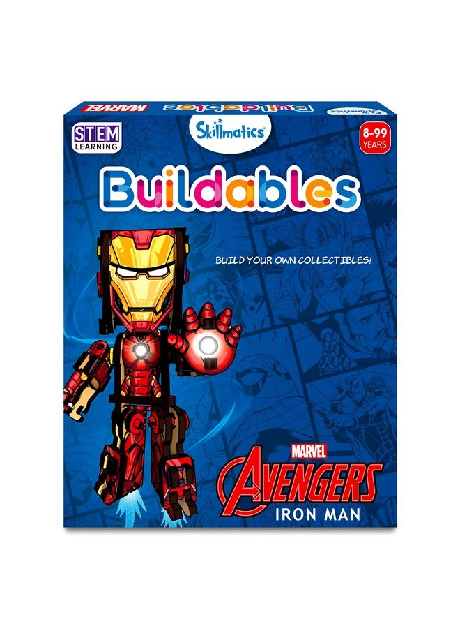 Skillmatics STEM Building Toy - Buildables Iron Man, Gifts for Ages 8 and Up, Action Figures & Collectible Toys