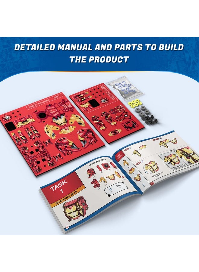 Skillmatics STEM Building Toy - Buildables Iron Man, Gifts for Ages 8 and Up, Action Figures & Collectible Toys