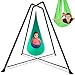 Lingvee Sensory Swing Stand Frame with Pod Chair and Swings Set Kid Heavy Duty Metal Swing Stands Autism Hammock Chair Stand Tree Saucer Round for Kid Adult Indoor Outdoor Backyard ParkGrass Green - Image 2