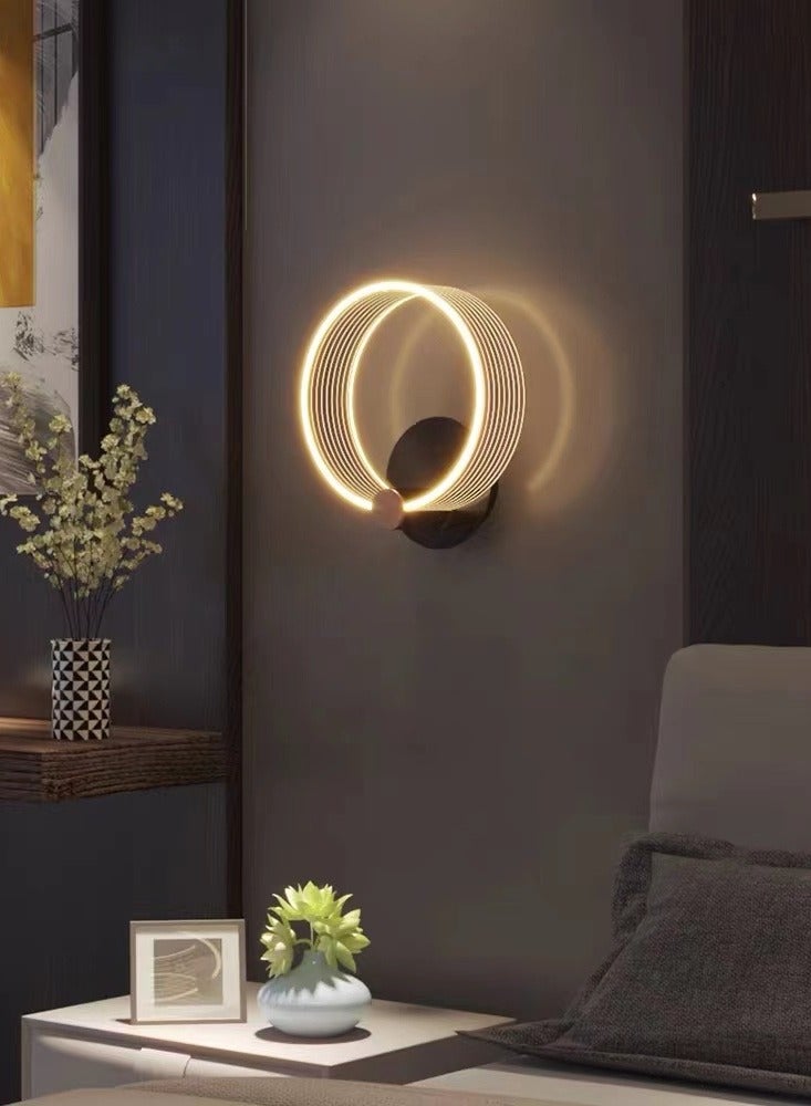 تارجت مصباح حائط LED داخلي أكريليك 3000 كلفن أسود 26 × 22 سم - Image 1