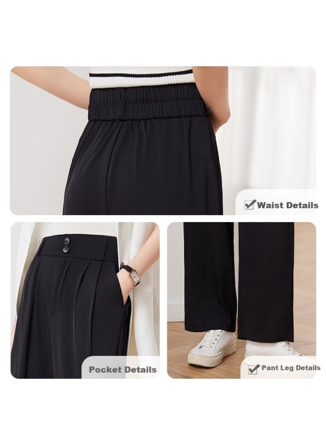 Sheen Women's Thin Casual Straight-leg Pants With Professional Wide-leg Floor-length Suit Pants T141k2751