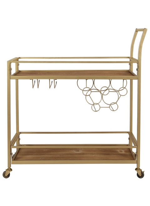 Firstime And Co. Francesca Bar Cart 32 H X 15 W X 12.25 D Gold