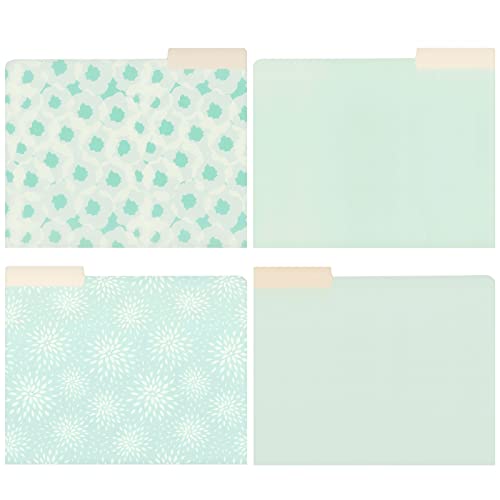 Juvale 12-Pack Cute Pastel Decorative File Folders - Letter Size (11.5 x 9.5 in) - Modern Floral Assortment & Solids - 1/3 Cut Tabs for Office Organization & School Supplies - Image 4