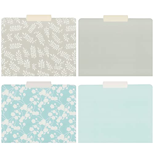 Juvale 12-Pack Cute Pastel Decorative File Folders - Letter Size (11.5 x 9.5 in) - Modern Floral Assortment & Solids - 1/3 Cut Tabs for Office Organization & School Supplies - Image 5