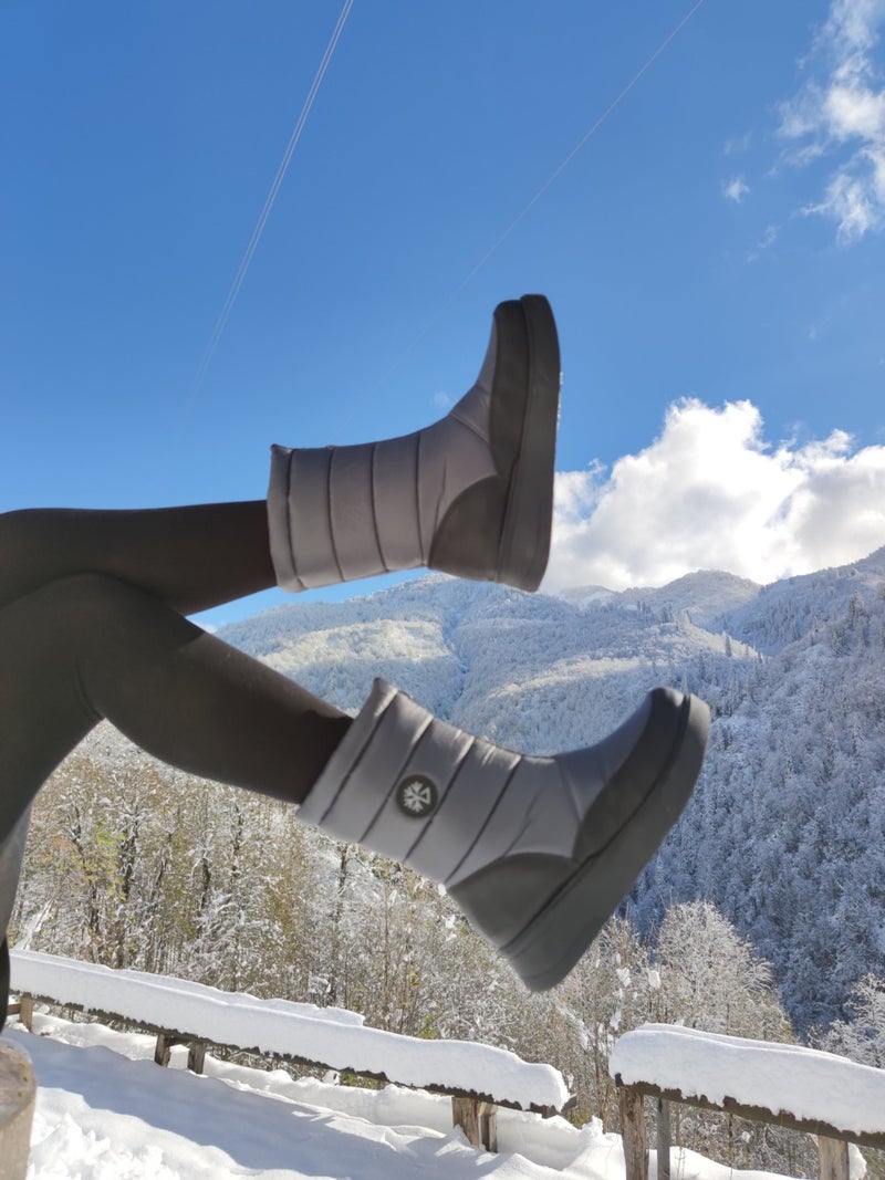Çiğdem Kundura Snow Boots Unisex - Snow 9A - Black Grey - 37 - Image 2