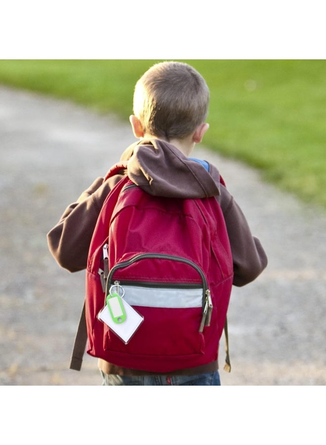 متجر ماى سوق :طقم بطاقات تعريف المفاتيح بلاستيك ملونة مع حلقة معدنية وورقة كتابة - منظّم مفاتيح للمكتب والمنزل(10 قطع) - Image 4