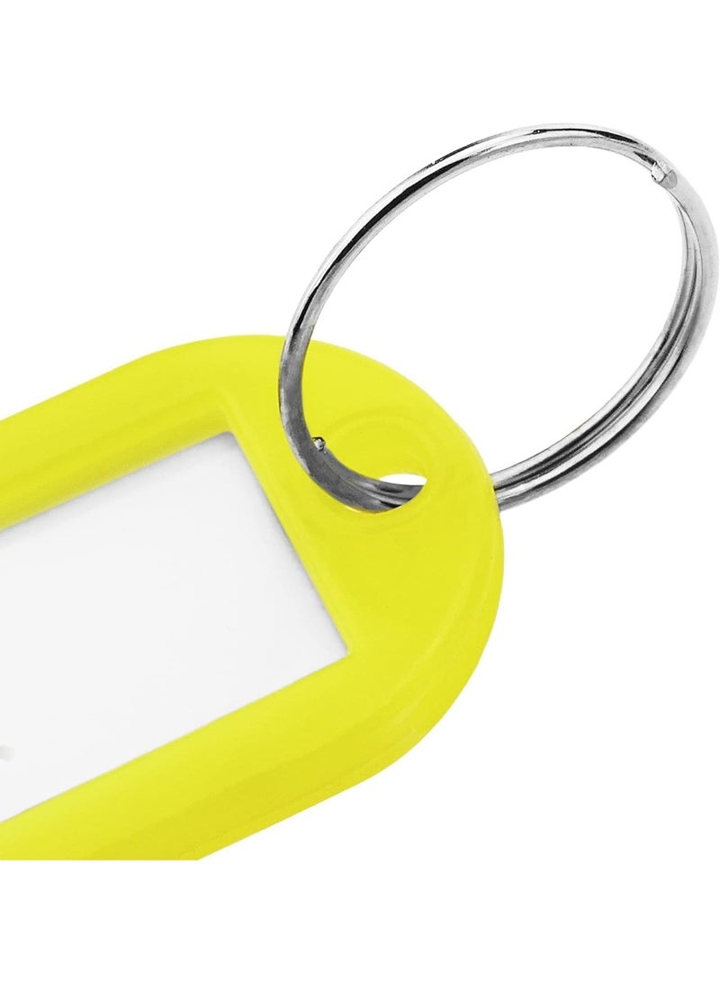 متجر ماى سوق :طقم بطاقات تعريف المفاتيح بلاستيك ملونة مع حلقة معدنية وورقة كتابة - منظّم مفاتيح للمكتب والمنزل(10 قطع) - Image 5