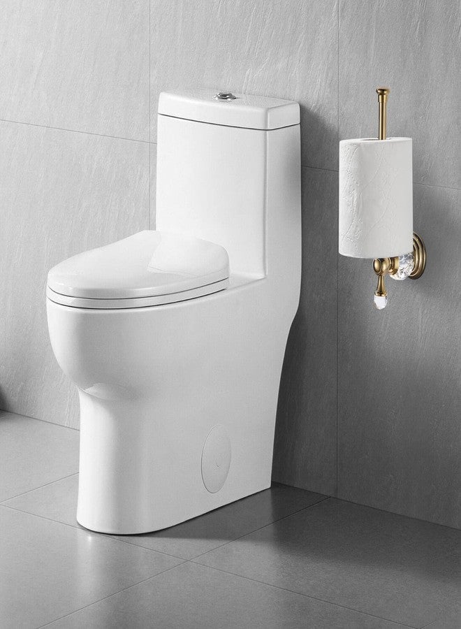 BATHSIR Crystal Toilet Paper Holder, Gold Toilet Roll Holder Modern Bathroom Accessories Zinc Alloy Tissue Hanger Wall Mounted - Image 3
