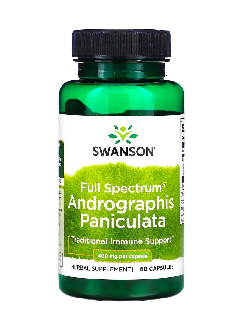 SWANSON Full Spectrum Andrographis Paniculata 400 mg 60 Capsules