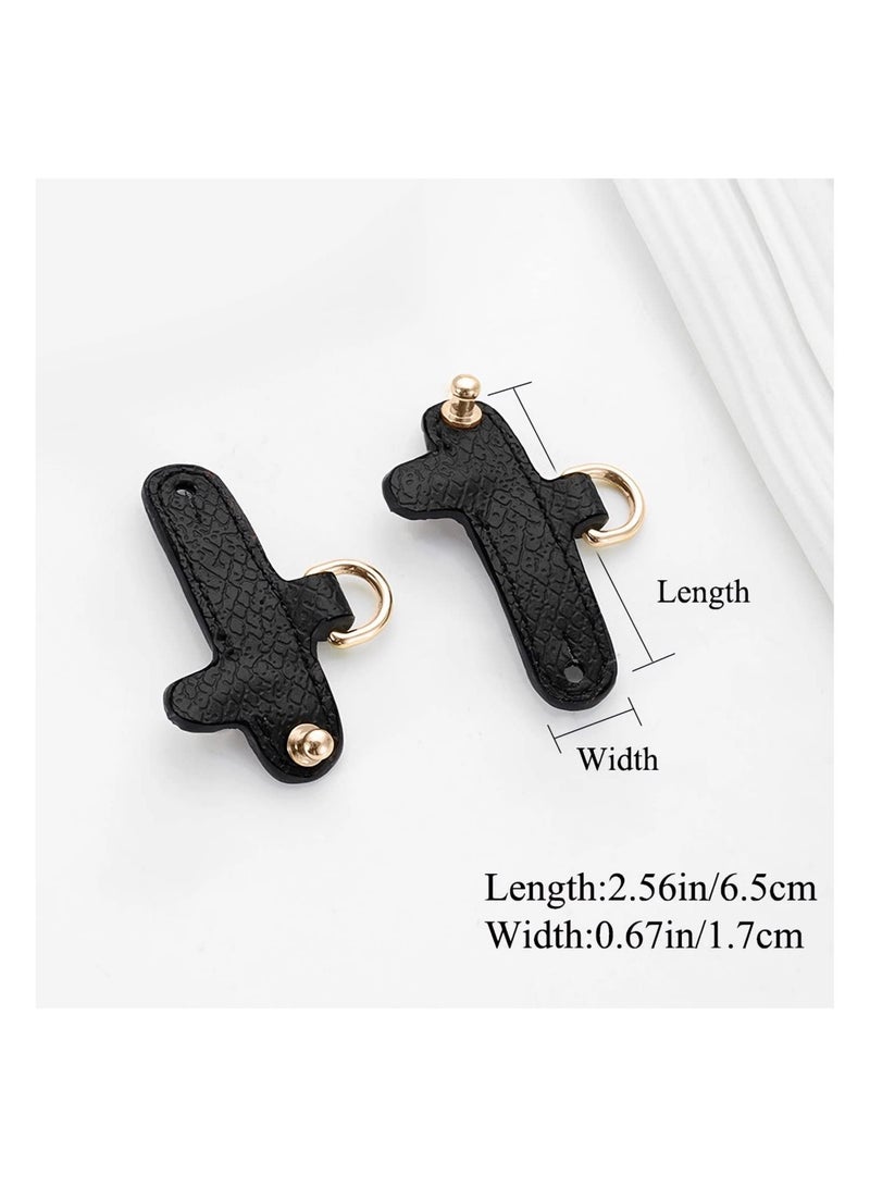 Genuine Leather Bag Shoulder Strap with Buckle, 2Pcs Semi-Circular Metal D Rings for Purse Making Supplies, Ideal for DIY Leather Crossbody Purse Crafting Accessories. - Image 2