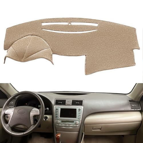 Yiz Dash Cover Mat Pad Custom Fit for Toyota Camry 2007 2008 2009 2010 2011 Dashboard Cover Carpet Cap Protector (Beige) Y27 - Image 2