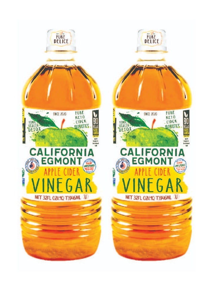 CALIFORNIA EGMONT Apple Cider Vinegar collection Pack of 2 pieces*946 ml /2litres - Image 1