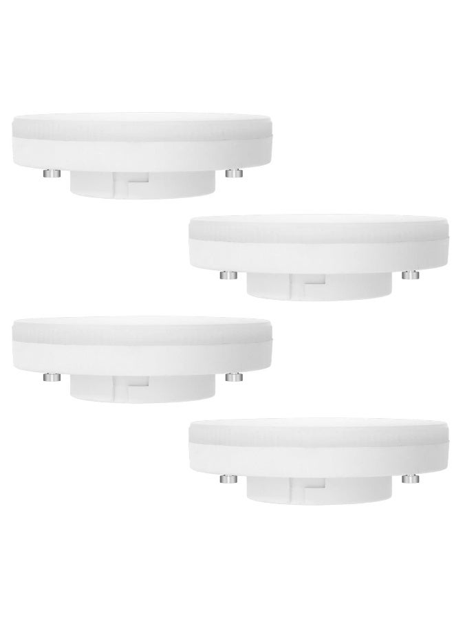 لمبة LED GX53 بقوة 7 واط بيضاء باردة 6000 كلفن، بديل لمبة هالوجين GX53 بقوة 50 واط أو CFL GX53، سطوع 665 لومن، تيار متردد 220 فولت، زاوية شعاع 120 درجة، غير قابلة للتعتيم، موفرة للطاقة، إضاءة دائرية، إضاءة تحت الخزائن للمطبخ، عبوة 4 قطع - Image 1
