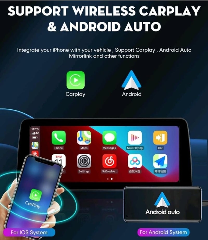 فيريكس ستيريو سيارة نيسان باترول مناسب 12.3 بوصة نيسان باترول Y62 شاشة أندرويد 2013-2020 مع Apple Carplay Android Auto لاسلكي واي فاي DSP FM&AM BT AHD كاميرا متضمنة (4 جيجابايت رام 32 جيجابايت ROM Carplay) - Image 4