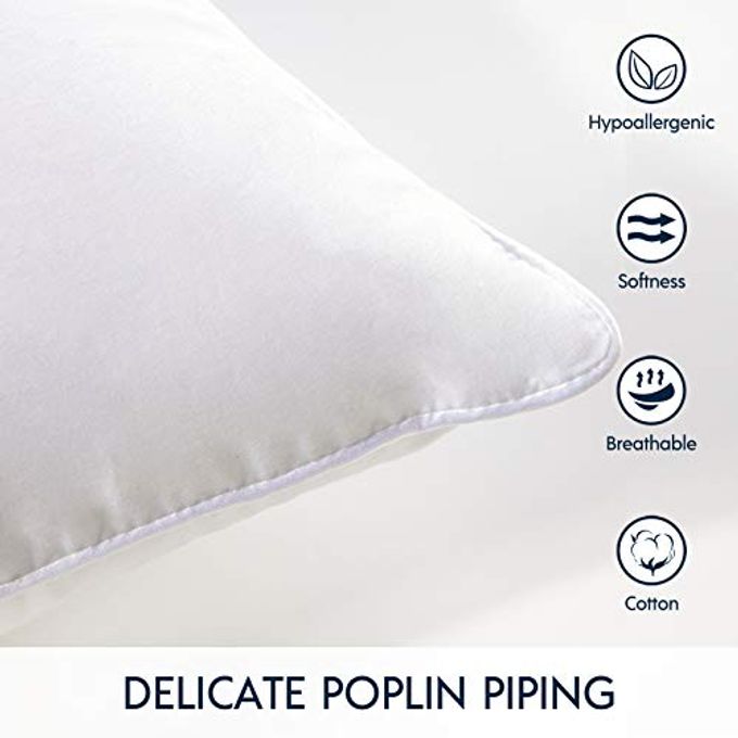 Phantoscope 18x18 Pillow Insert Throw Pillow Insert with 100% Cotton Cover 18 Inch Square Form Microfiber Pillow Sham Stuffer Couch Cushion Pillows, 1 Count (Pack of 1) - Image 3