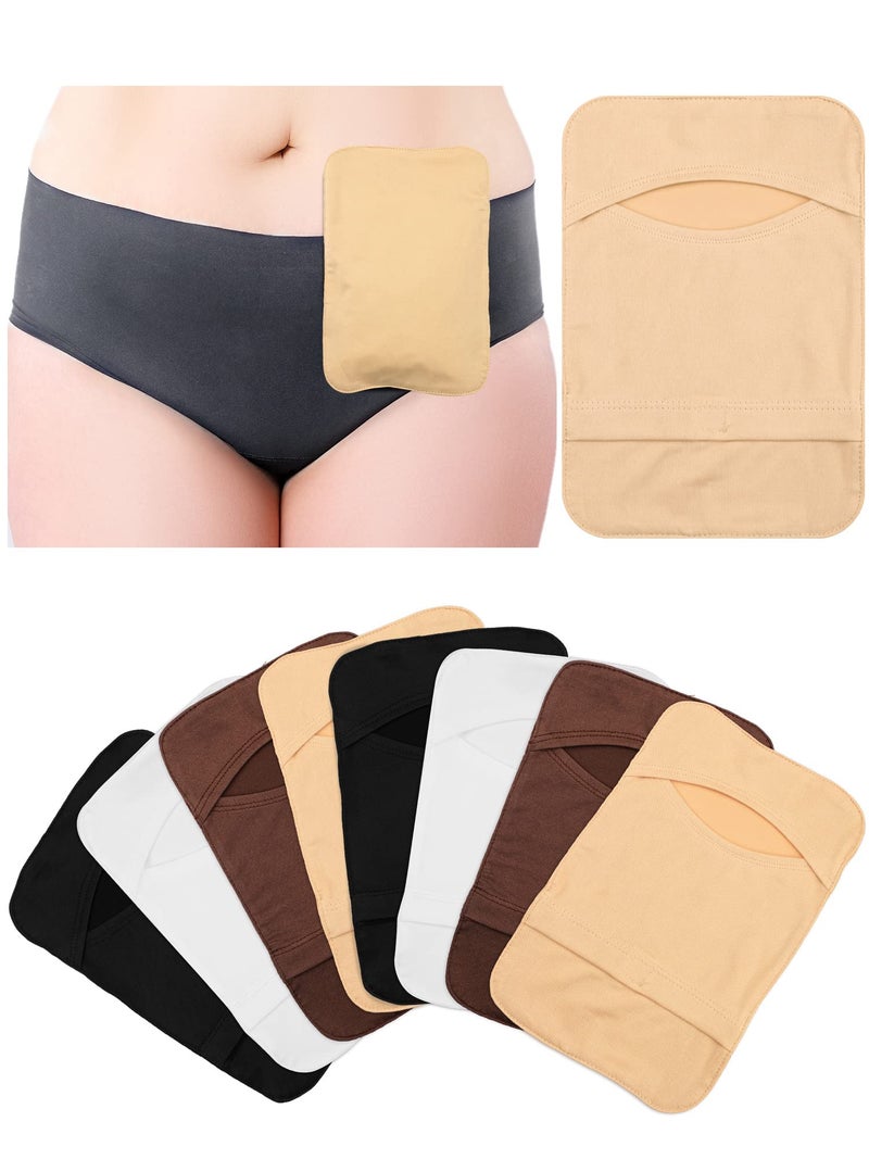 Sosation 8pcs Colostomy Bag Cover Stretchy Lightweight Colostomy Covers Women Ostomy Pouch Covers Ostomy Protective Bag Cover Black White Beige Brown