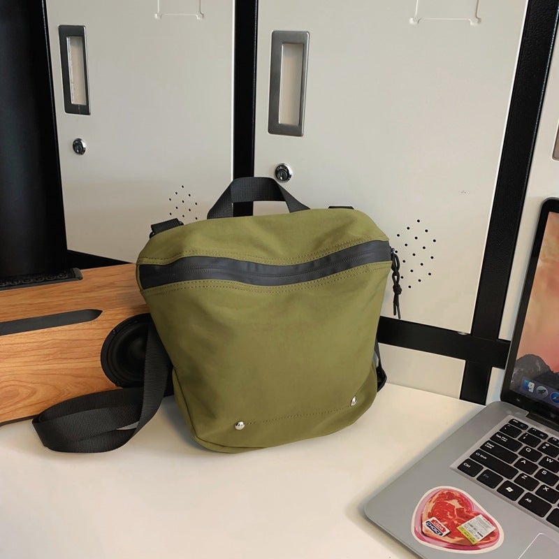 Trendy Cool Lightweight Small Satchel Women'S Solid Color All-Match Shoulder Bag Multi-Functional Casual Sports Commuter Small Backpack For Male Students - Image 1