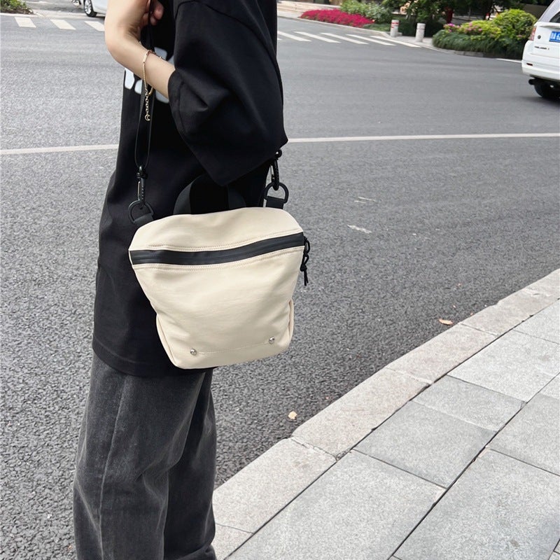 Trendy Cool Lightweight Small Satchel Women'S Solid Color All-Match Shoulder Bag Multi-Functional Casual Sports Commuter Small Backpack For Male Students - Image 5