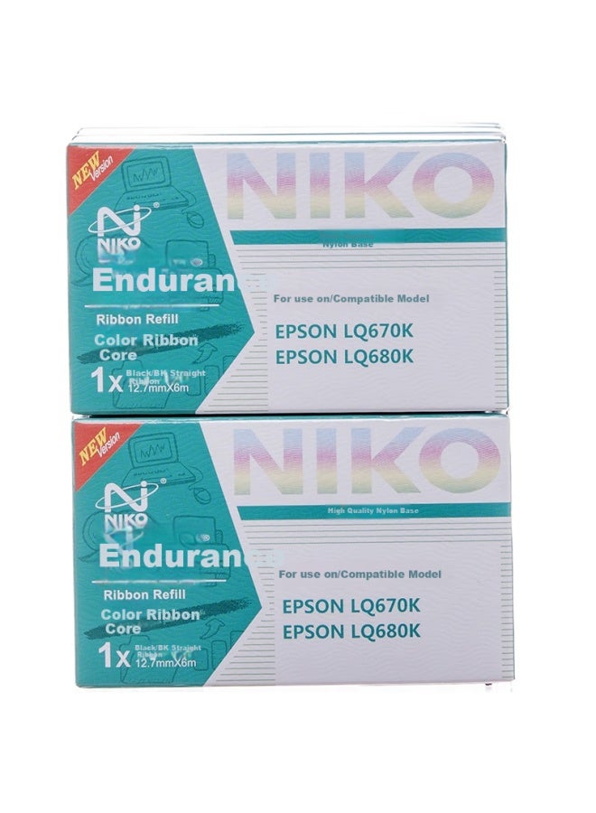 Niko N Lq670k Black Ribbon Core (pack Of 10) (compatible With Epson Lq2550/660k/670k/680k) - Image 2