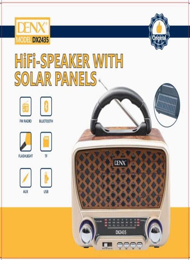 Denx Denx HiFi-Speaker With Solar Panels DX2435