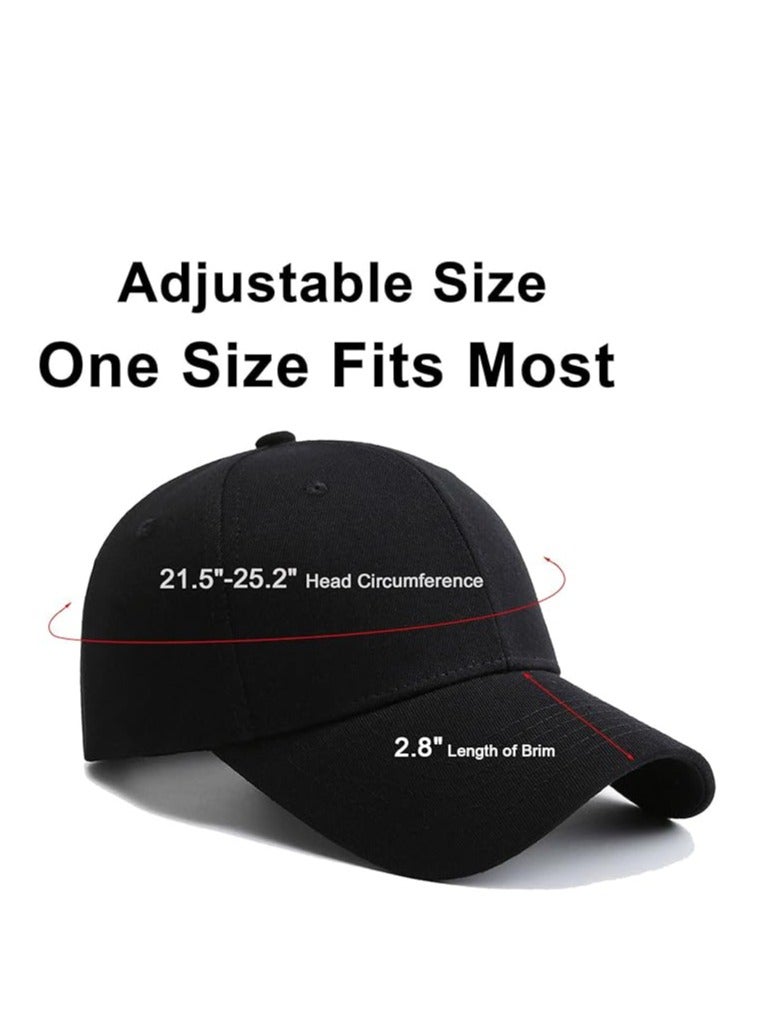 BEYTOR BEYTOR Stiff Structured Front Panels Baseball Cap Golf Dad Hat for Women and Men Hat Black  - Image 3