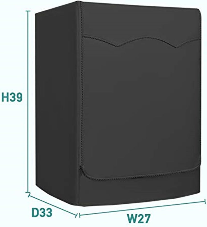 STARTWO Covolo Washer/Dryer Cover,Washine Machine Cover for Waterproof and dustproof thickening Front-Loading Machine W27 D33 H39 in (Black) - Image 2