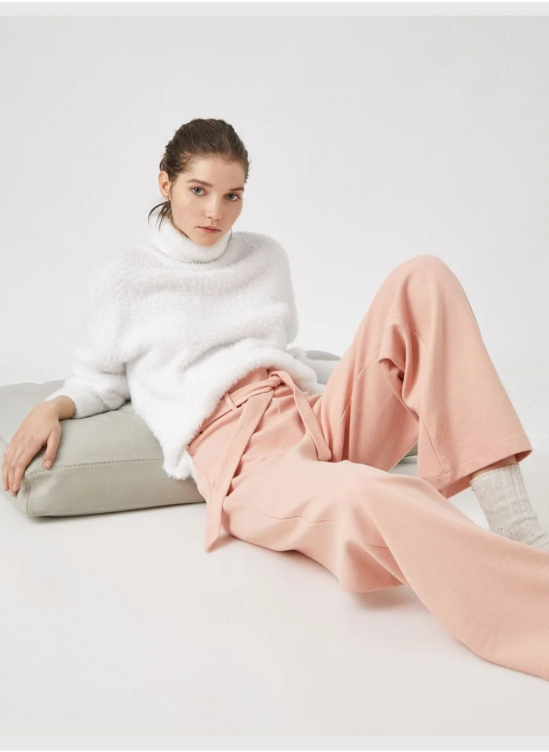 KOTON 100% Cotton Lace Up Pyjamas Bottom