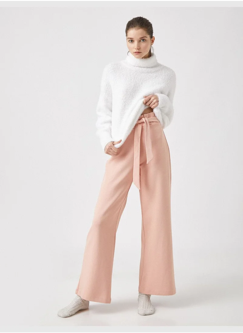 KOTON 100% Cotton Lace Up Pyjamas Bottom