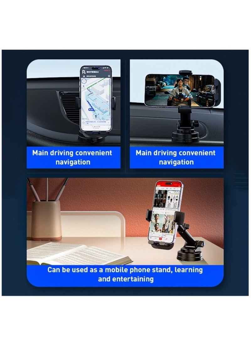 Yesido C174 Suction Cup Type Telescopic Car Phone Holder (Black) - Image 4