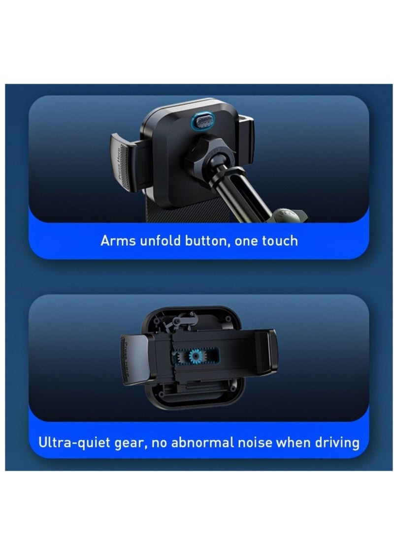 Yesido C174 Suction Cup Type Telescopic Car Phone Holder (Black) - Image 5