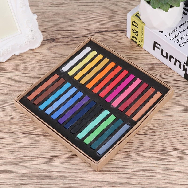 1 Box Pastel Chalks in Vibrant Colors Chunky Pastel Sticks for Sketching Drawing Graffiti and Crafting Suitable for Beginners and Professional Artists Portable Box Packaging - Image 3