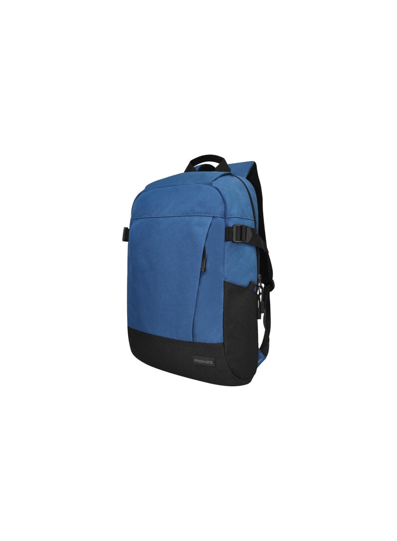 PROMATE Premium Comfortable 15.6 Inch Laptop Backpack With Secure Zippers, Side Pockets, Padded Straps And Lightweight Design For Macbook Pro, Macbook Air, Ipad Air, Dell Xps 13 Blue - Image 1