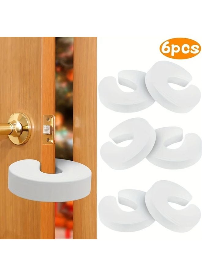 6pcs Anti Pinch Door Stopper Safety Protector For Wardrobe Window Cabinet No Drill Installation - Image 1