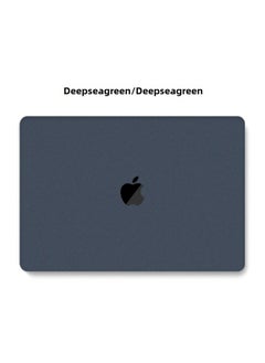 Generic Protective Case For MacBook Pro Apple Laptop Protective Case Frosted Quicksand Cream Leather Case Color Painting-Color:Quicksand-deep Sea Green-Applicable Model:Hollow Air11(A1370/A1465)  - Image 1