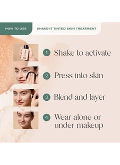 ERNO LASZLO Erno Laszlo Shake-It Tinted Skincare Treatment, Medium Face Tint for Warmer Complexions, Beautiful Skin Tone, Controls Oil, Natural Matte Finish (3 Fl Oz)  - Image 3