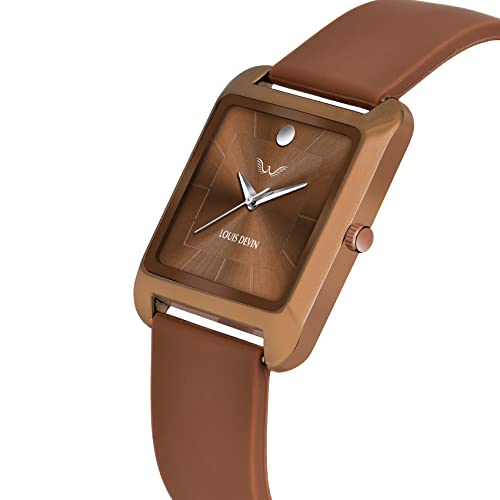 LOUIS DEVIN Brown Silicone Strap Analog Wrist Watch for Men (Brown Dial) | LD-G057SLC-BRWN - Image 2