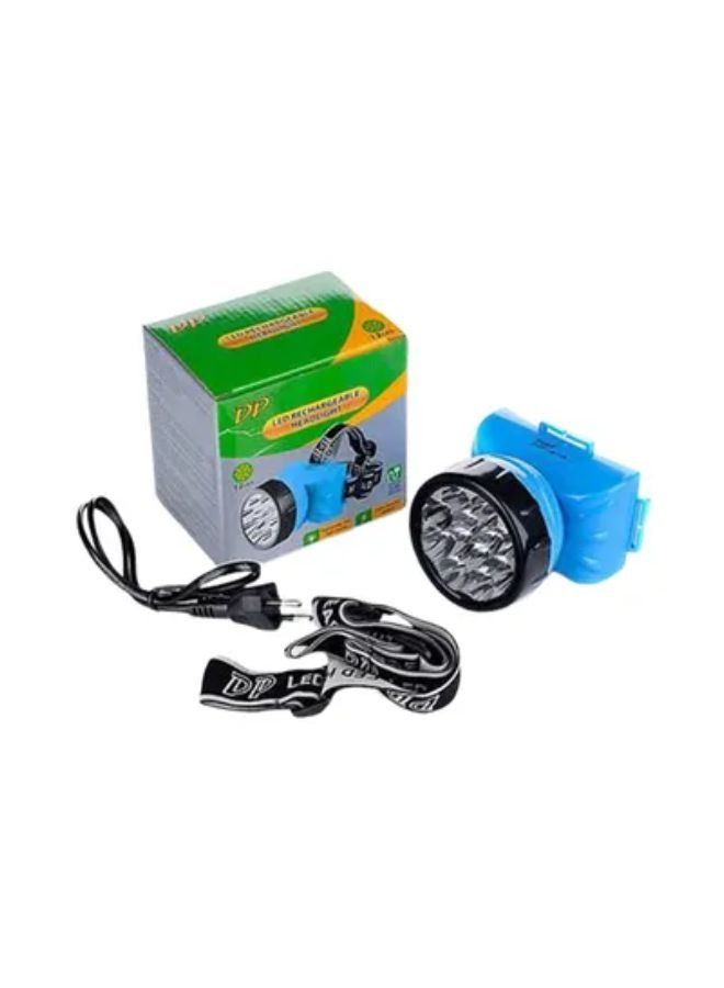 دي بي مصباح LED للرأس قابل للشحن الأسود الأزرق 10سنتيمتر - Image 1