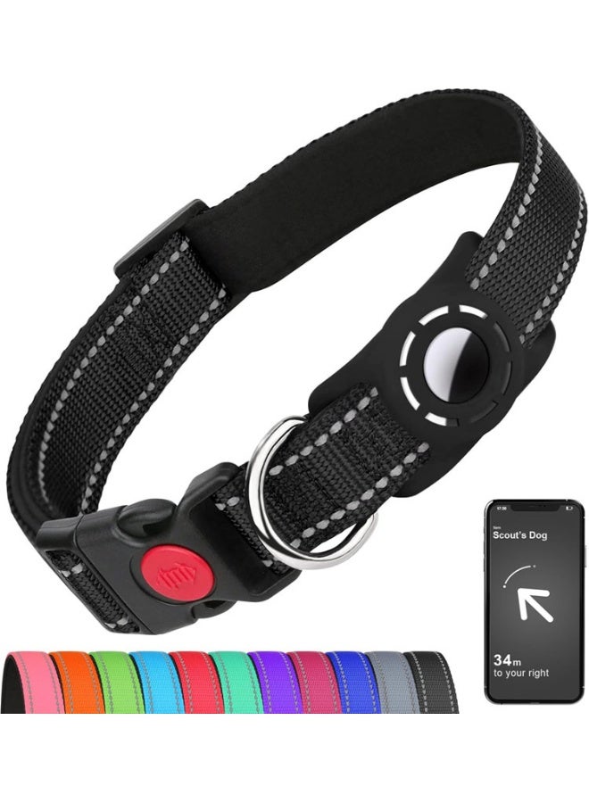 Nylon Reflective Apple Airtag Tracker Anti-Lost Pet Location Collar (Tracker Not Included) - Image 1
