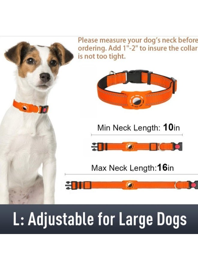 Nylon Reflective Apple Airtag Tracker Anti-Lost Pet Location Collar (Tracker Not Included) - Image 3