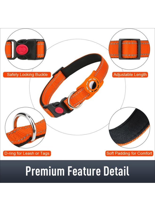 Nylon Reflective Apple Airtag Tracker Anti-Lost Pet Location Collar (Tracker Not Included) - Image 2