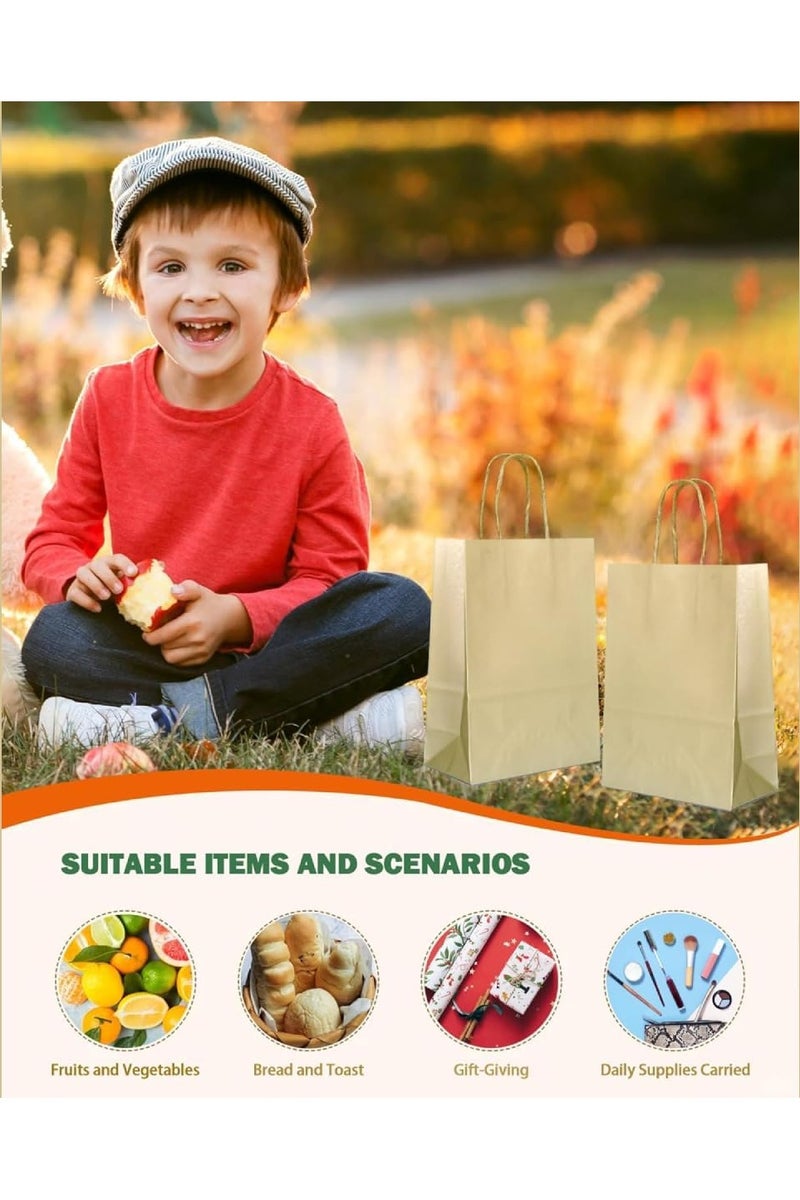 ThePartyPopper 24 Pcs Gift Bags with Handle, Kraft Paper Bags 22 X 11 cm, Goodie Bags for Sweets, Candy & Gift for Kids Birthday, Wedding Party Supplies, Party Favor Bags - Image 5