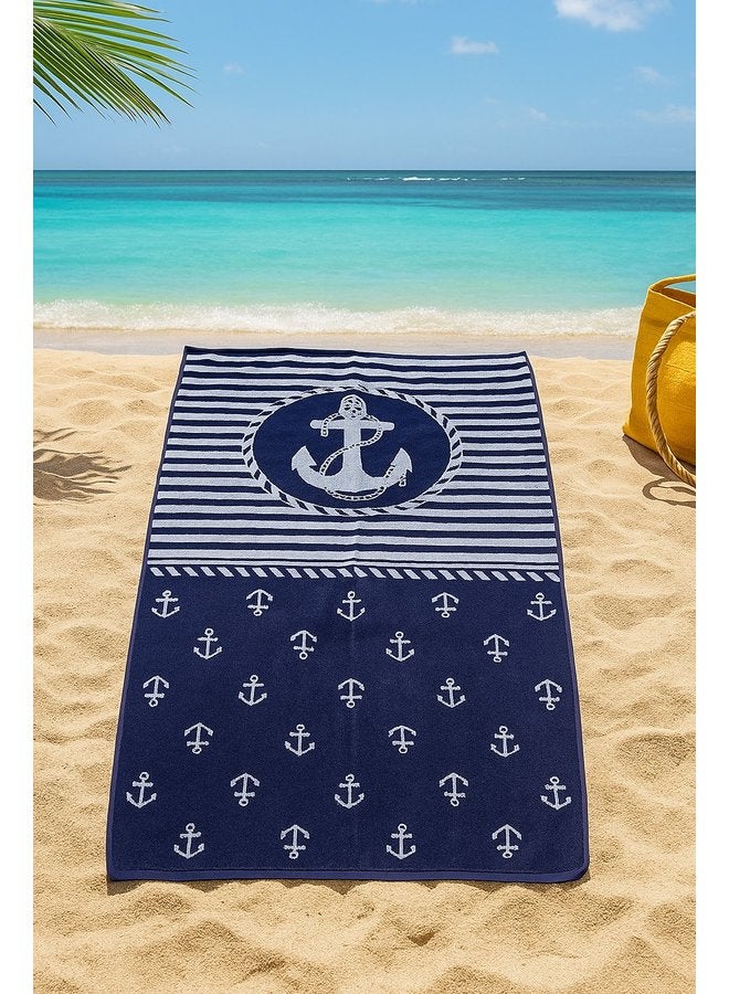 توالا بشكير بحر توالا,شكل هيلب , قطن 100%, ذو امتصاص عالي مقاس 86*160 - Image 1