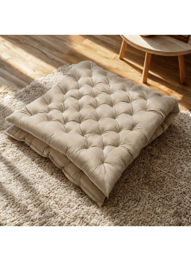 سمارت هوم مرتبة أرضية مخملية فاخرة مقاس 190×90×10 سم - حشوة قطنية ناعمة، وسادة نوم قابلة للطي للمنزل والضيوف - Image 3