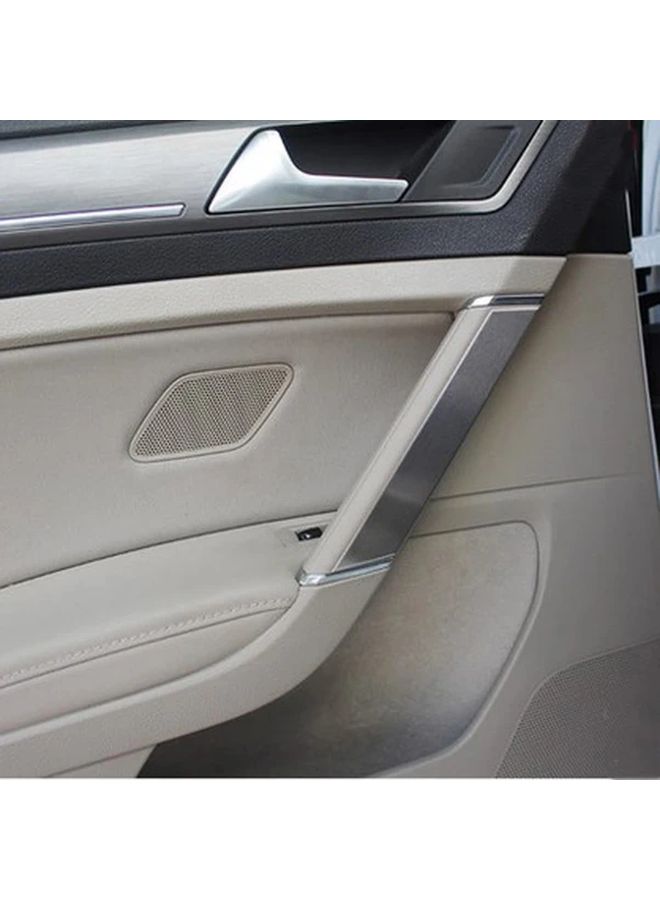 Silvery 4pcs Interior Door Armrest Stainless Steel Trim For VW Golf 7 MK7 MK7.5 - Image 3