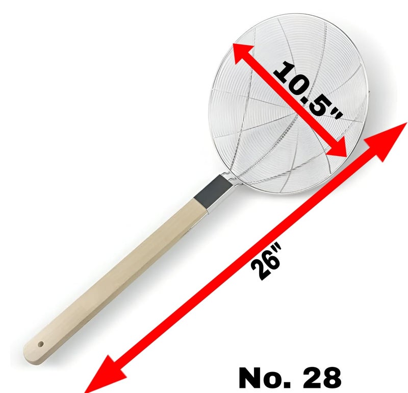 PAUL SONS Spider Skimmer Spatula, Stainless Steel Frying Basket with Long Handle and Bold Commercial French Fries Basket Household Fried Food Filter Kitchen Cooking Tools 21"x9"x3 (NO.28, 1, Count) - Image 2