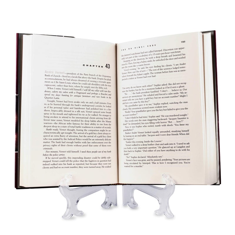 Super Z Outlet Clear Plastic Easels or Stand/Plate Holders to Display Pictures, Placecards, or Other Items at Weddings, Home Decoration, Birthdays, Tables (12 Pack) (8.5 Inch) - Image 4