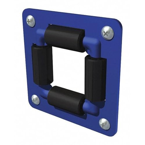 Coxreels 4RB Heavy Gauge Powder Coated Steel 4-Way Roller Bracket, 1/4"-3/4" Size, Blue - Image 3