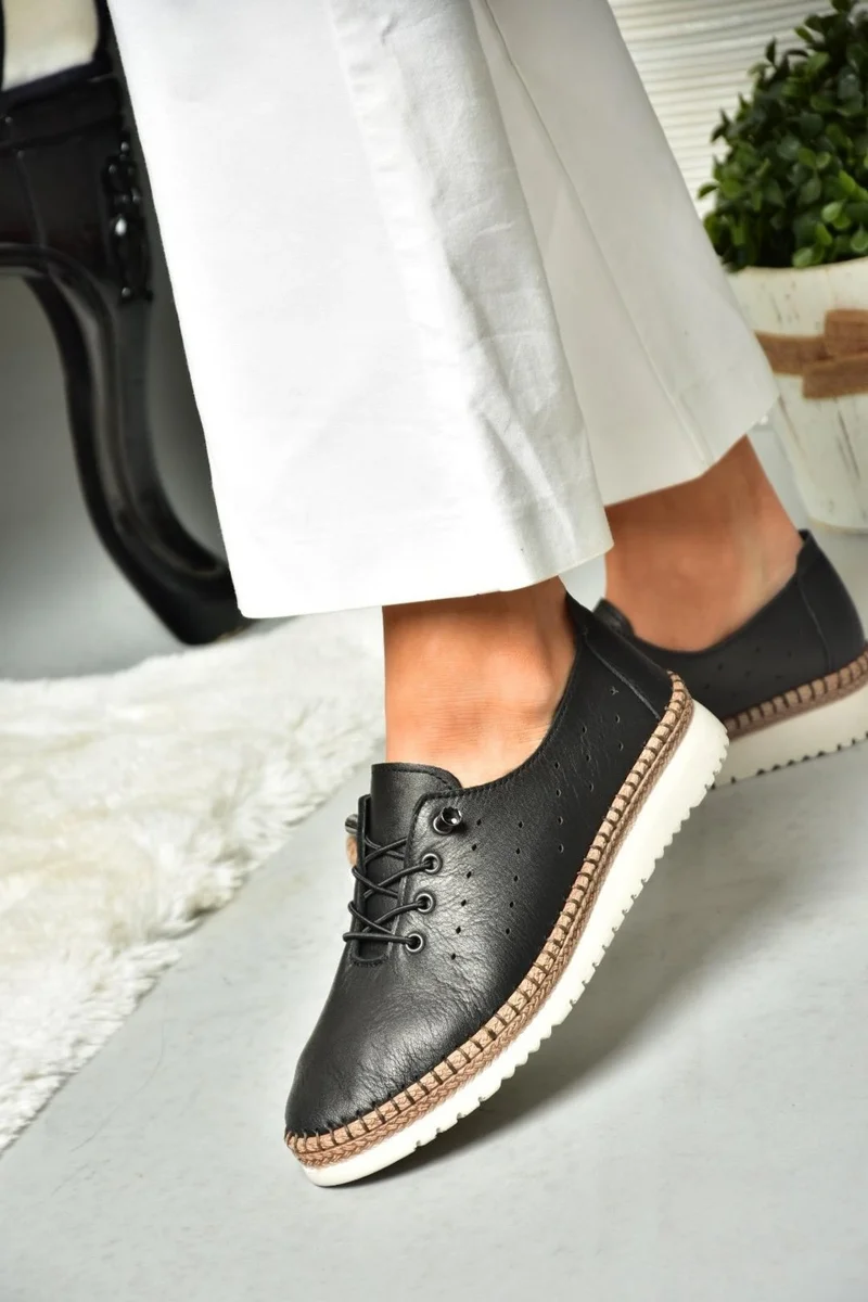 فوكس شوز P555508103 Black Leather Women's Shoes